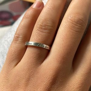 I love you sterling silver Tiffany ring size 7.5
